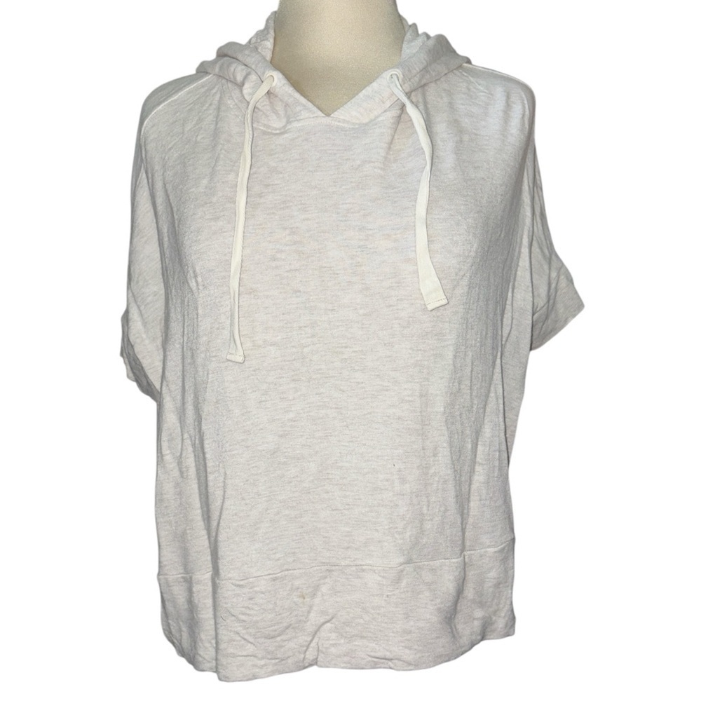 Lou & Grey sweatshirt hooded w/drawstring shirt sleeves oversized Size XSmall